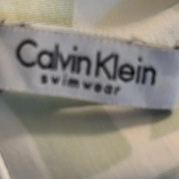 Calvin Klein Green Leaf One Piece Swimsuit - Picture 7 of 8